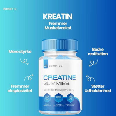 kreatin gummies fra nosefix til mere muskelvækst og udholdenhed fra nosefix